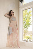 VA 7751 - Embellished - Long sleeved hand beaded tulle Gown full of Crystals